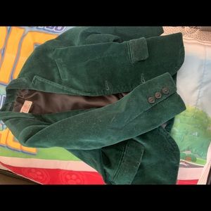 H&M green velvet blazer.